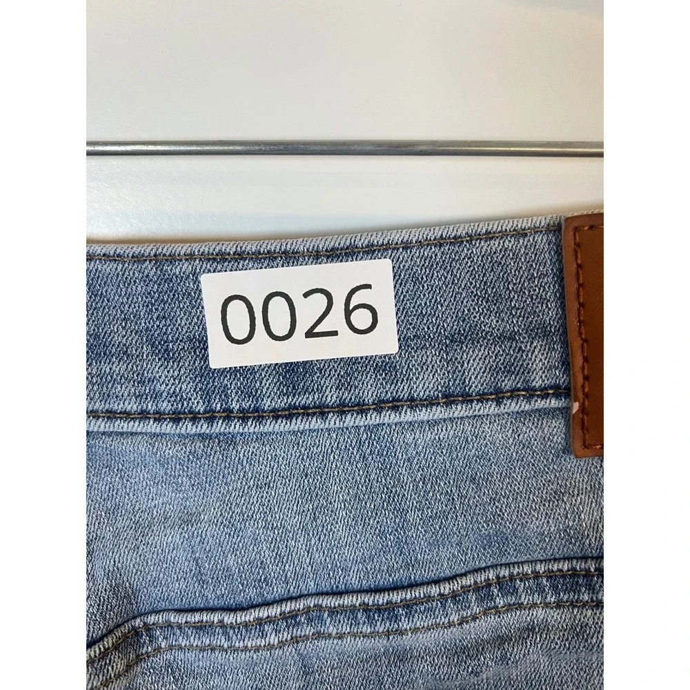 Lucky‎ Brand Womens Denim Shorts Raw Hem Medium Wash Blue Size 14/32